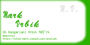mark vrbik business card